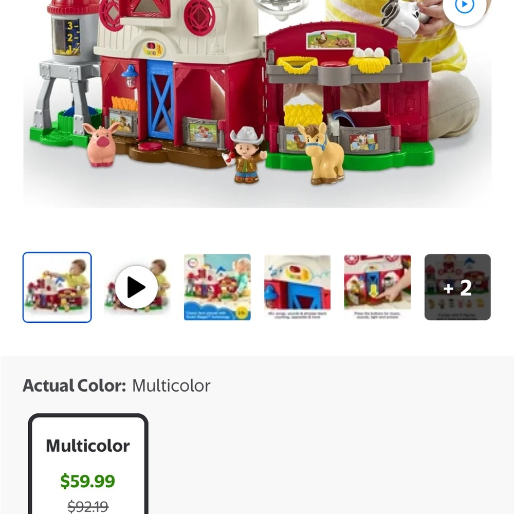 Little People Caring for Animals Farm Smart Stages Playset - Picture 4 of 4